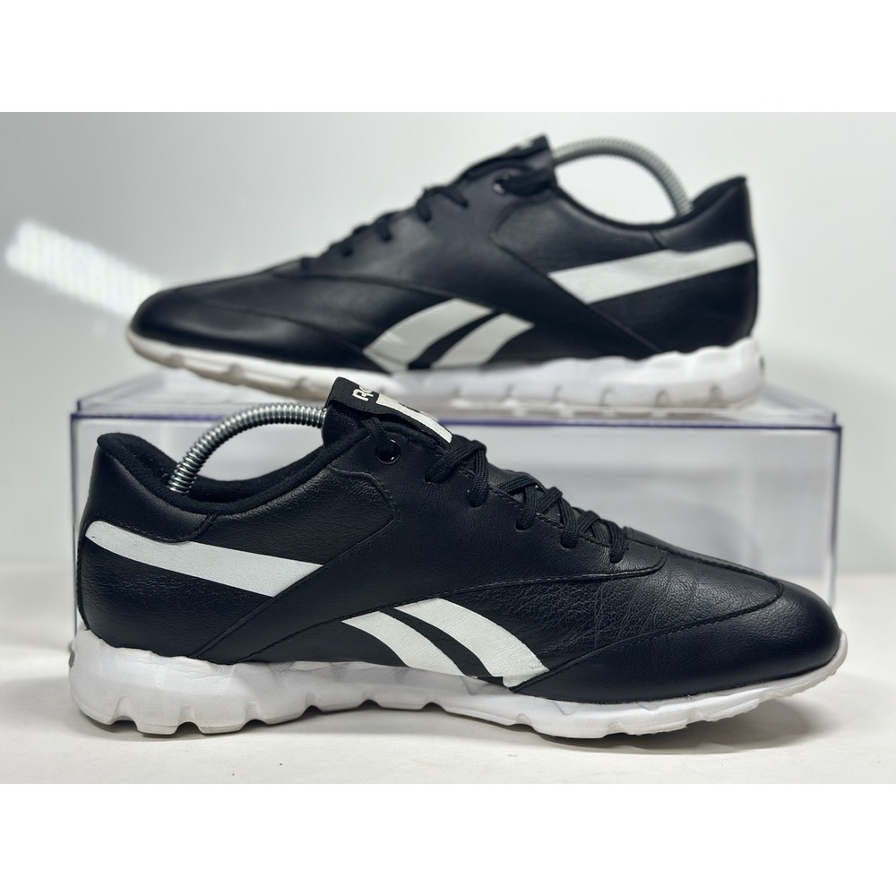 Reebok Zig Kick Women's Size 8 Black White Leather Running Sneakers J88913 RARE! - Picture 2 of 8